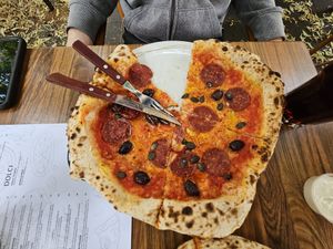 No Chorizo pizza at 480Grad Pizza in Nuremberg