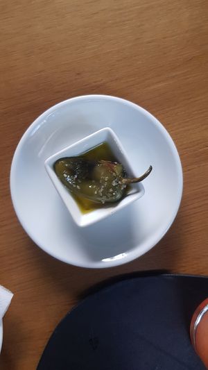 Grilled chilly pepper at Komitet 27 in Kragujevac