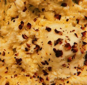 Rose-infused saffron srikand (a thickened yoghurt sweet) at The Big Drum in Canterbury