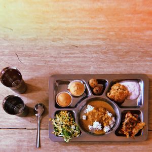 Thali plate from our Friday night SoulFeast event. at The Big Drum in Canterbury