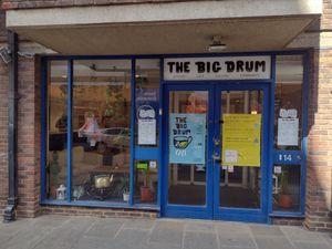 The entrance at The Big Drum in Canterbury
