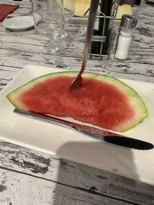 Dessert (watermelon)  at Monte Lierde in Huesca