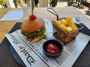 Vegan burger at Forr Icy Bar in Hvar