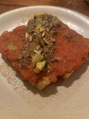 Flautas at La Kombucheria in Merida