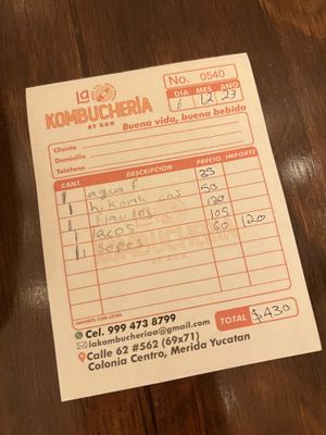   at La Kombucheria in Merida