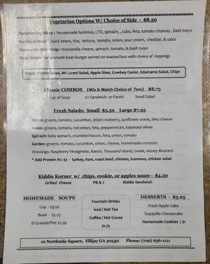 Vegetarian menu items that can be made vegan at Back Porch Bistro in Ellijay