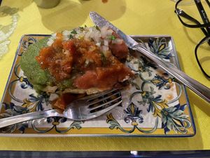 Huarache Xochimilco  at La Cantina Mexicana in Sevilla