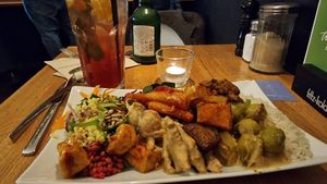 Could have piled this higher, everything was delicious! at Sattgrün - Flingern in Dusseldorf