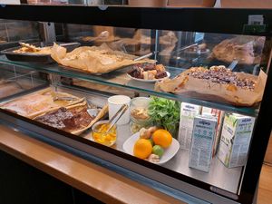 Cake selection at Sattgrün - Flingern in Dusseldorf