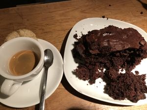 Chocolate cherry cake :D at Sattgrün - Flingern in Dusseldorf