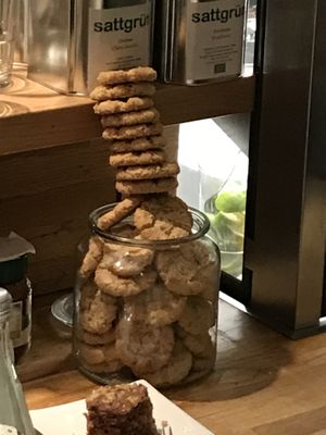 The tower of cookies :D at Sattgrün - Flingern in Dusseldorf