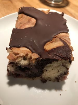 Chocolate cherry marble cake at Sattgrün - Flingern in Dusseldorf