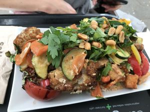 Nicely loaded plate 🤗 at Sattgrün - Flingern in Dusseldorf