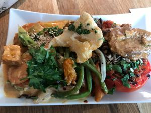 A mix of various dishes at Sattgrün - Flingern in Dusseldorf