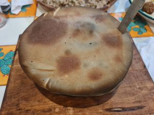 Vegan pot pie with cauliflower at Cactus in San Cristobal De Las Casas