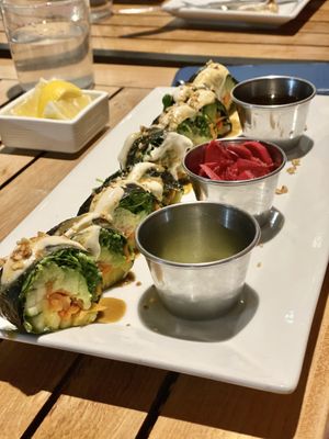 Fresh Rolls with special sauces at Christopher's Kitchen in Palm Beach Gardens