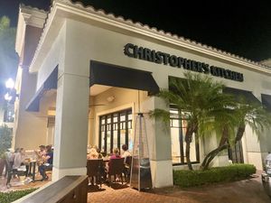Outside seating area  at Christopher's Kitchen in Palm Beach Gardens