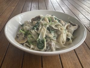 Fettuccine Alfredo at Christopher's Kitchen in Palm Beach Gardens