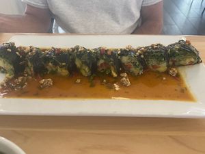Amazing NYC vegan sushi roll  at Christopher's Kitchen in Palm Beach Gardens