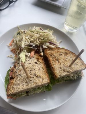 Avocado sandwich with side of cole slaw  at Christopher's Kitchen in Palm Beach Gardens