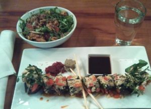 An amazing Vegan Sushi Roll. at Christopher's Kitchen in Palm Beach Gardens