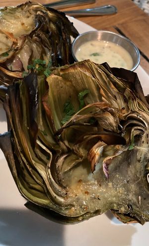 It's impossible not to go back and not order this grilled artichoke. at Christopher's Kitchen in Palm Beach Gardens