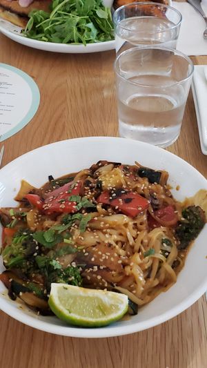 Pad Thai- the veggies burst with flavor. at Christopher's Kitchen in Palm Beach Gardens