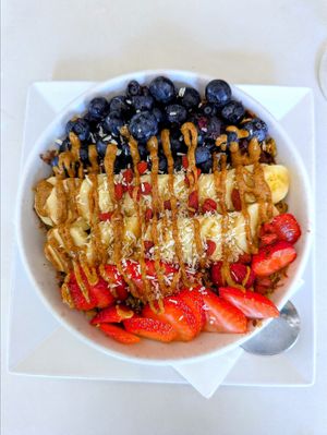 Acai Bowl with Almond Butter Drizzle at Christopher's Kitchen in Palm Beach Gardens