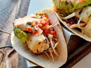 Hearts of Palm noFISH Soft Tacos at Christopher's Kitchen in Palm Beach Gardens