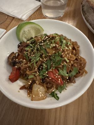 Pad Thai- mild was a little spicy  at Christopher's Kitchen in Palm Beach Gardens