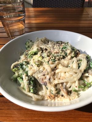 Fetuccine Alfredo, cashew cheese at Christopher's Kitchen in Palm Beach Gardens