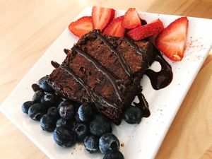 brownie sundae  at Christopher's Kitchen in Palm Beach Gardens