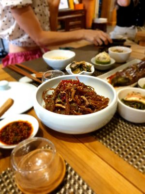 no idea what it was but great at Chahororok Tea House in Seoul