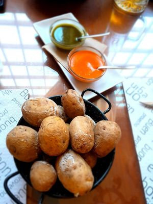 Papas arrugadas con mojo at El Rincón la Abu in Tenerife