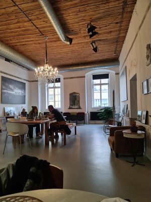 Cool interior at Vegan Wirtin in Wels