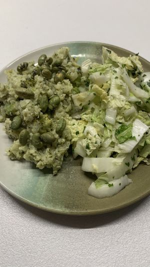 Risotto mit Salat at Vegan Wirtin in Wels