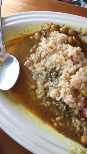 Very oily curry. Not good.  at Cafe Atl in Osaka