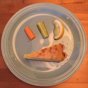 Onion and potato quiche at Cafe Atl in Osaka