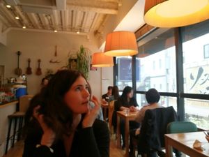 =) =) at Cafe Atl in Osaka