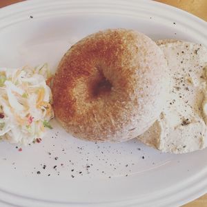 Homemade Bagel with Hommus   at Cafe Atl in Osaka