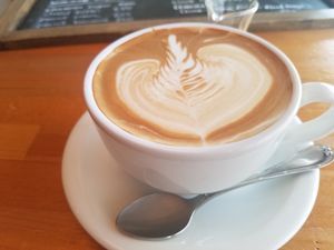 soy latte at Cafe Atl in Osaka