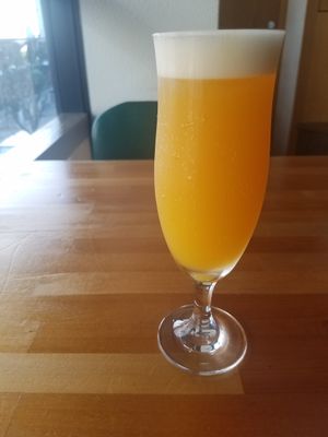 mikan beer at Cafe Atl in Osaka