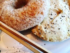Houmous Bagels at Cafe Atl in Osaka