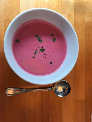 Lovely soup but took ages to get it (and serve was small!) at Cafe Atl in Osaka