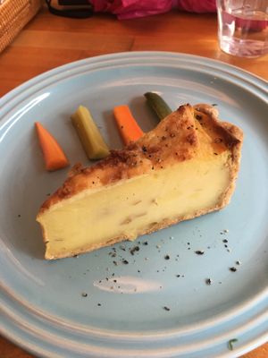 Vegan potato quiche  at Cafe Atl in Osaka