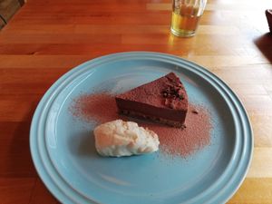 Cacao cake at Cafe Atl in Osaka