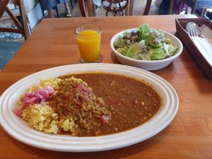 Curry set at Cafe Atl in Osaka