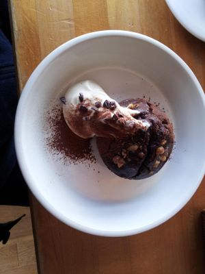 Chocolate muffin, lunch dessert at Cafe Atl. at Cafe Atl in Osaka