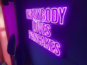 Sign indoors   at Blue Bananas in Groningen