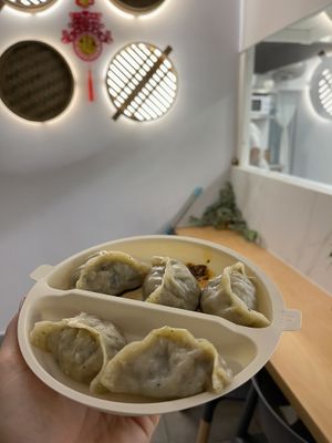 Vegan dumplings  at Dumpling+ in Bilbao